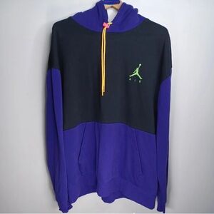 Nike Air Jordan ColorBlock Hoodie Black FA200206TWO Basketball Jumpman Size M